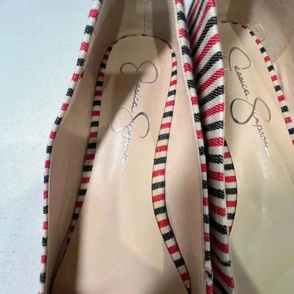 Jessica Simpson Flats Size 10 Red White and Blue - Picture 3 of 10